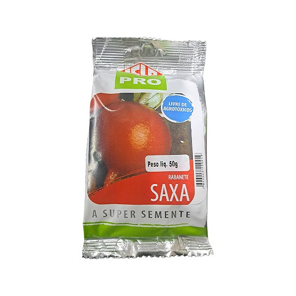 50g Sementes Rabanete Vermelho Saxa Isla Alta Germinação