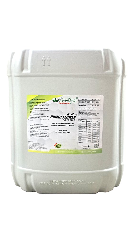 Fertilizante Codipa 20L Turfa Liquida Leonardita Adubo
