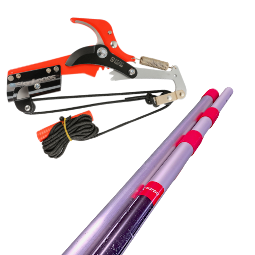 Kit Tesourão Carpa 30cm com Haste Telescópica 6m – Poda Alta Segura e Eficiente