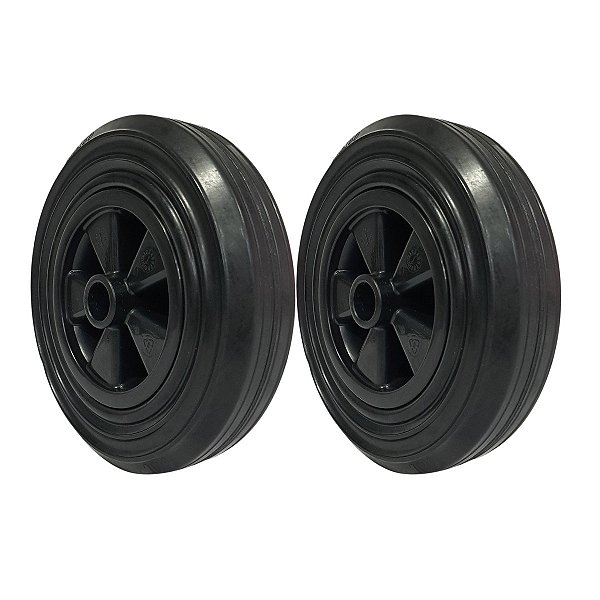 Kit 2 Rodas 8” para Rodízio Container – Rodas Plásticas Reforçadas