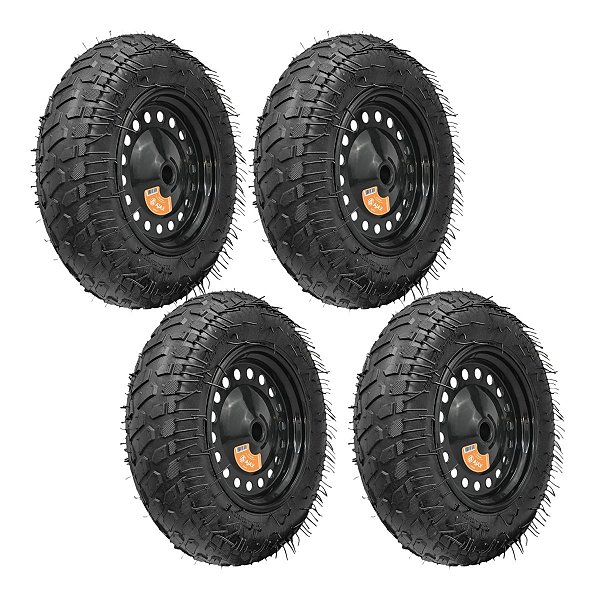 Kit 4Und Roda Pneumáticas Ajax 325-8 – Ideal Para Carrinhos de Mão e Carriolas