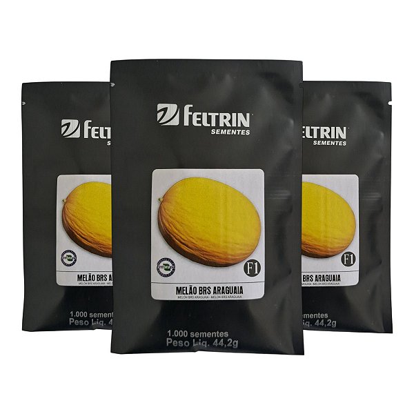 3000 und Sementes Melão BRS Araguaia Feltrin - Alta Germinação e Produtividade