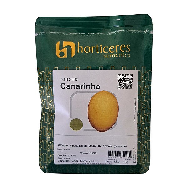 1000 Sementes Melão Hibrido Canarinho - Horticeres