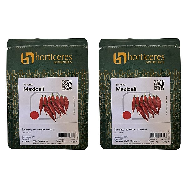 2000 Sementes de Pimenta Mexicali  Dedo de Moça Horta - Horticeres
