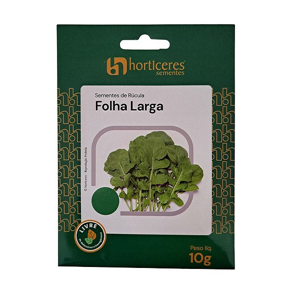 10g Sementes de Rúcula Folha Larga  - Horticeres
