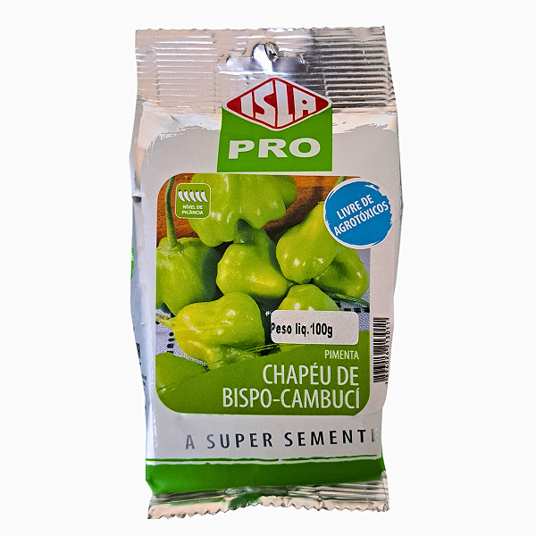 Sementes de Pimenta Cambuci Chapéu de Bispo 100g Isla – Ciclo de 90 Dias