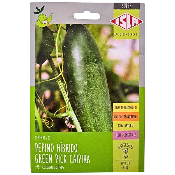1,5G Semente de Pepino Caipira Green  Pick Híbrido - Isla