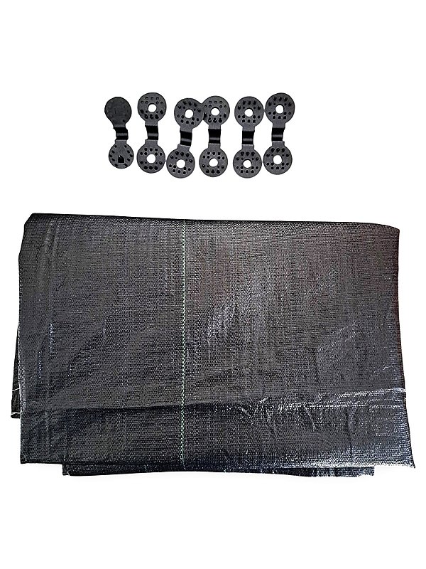 Ráfia de Solo PReta 1,40x20 Sem Costura Com Presilha STD - Tela de Privacidade