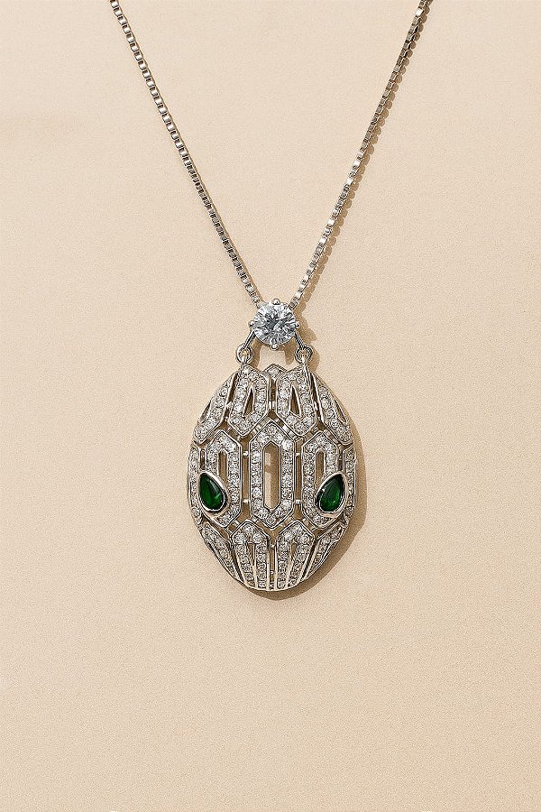 Corrente Veneziana Cobra Inspiração - Ródio Branco