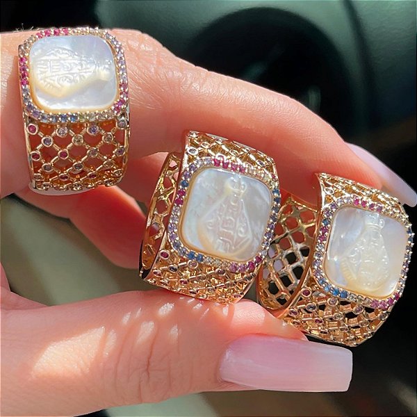 Brinco Argola Nossa Senhora Aparecida