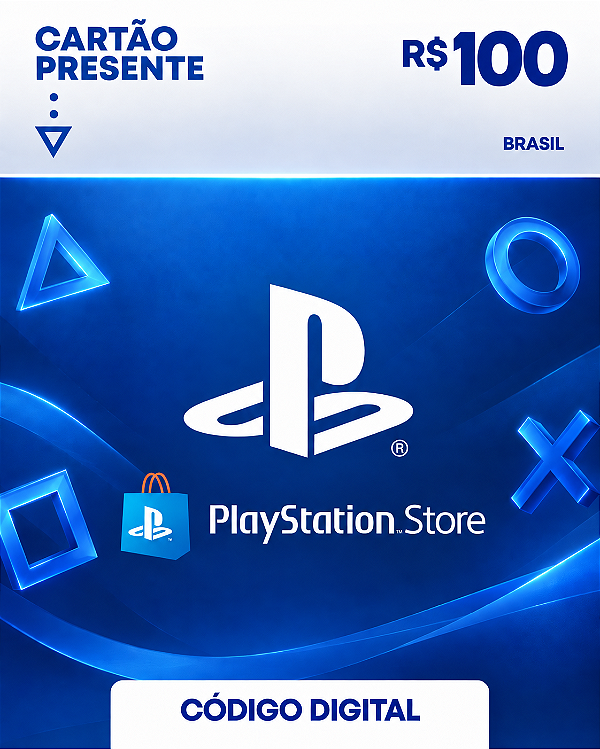 Cartão Playstation Store Brasil Psn Card 100 Reais