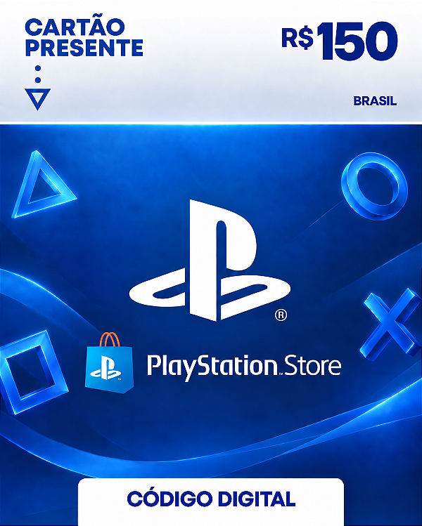 Cartão Playstation Store Brasil Psn Card 150 Reais