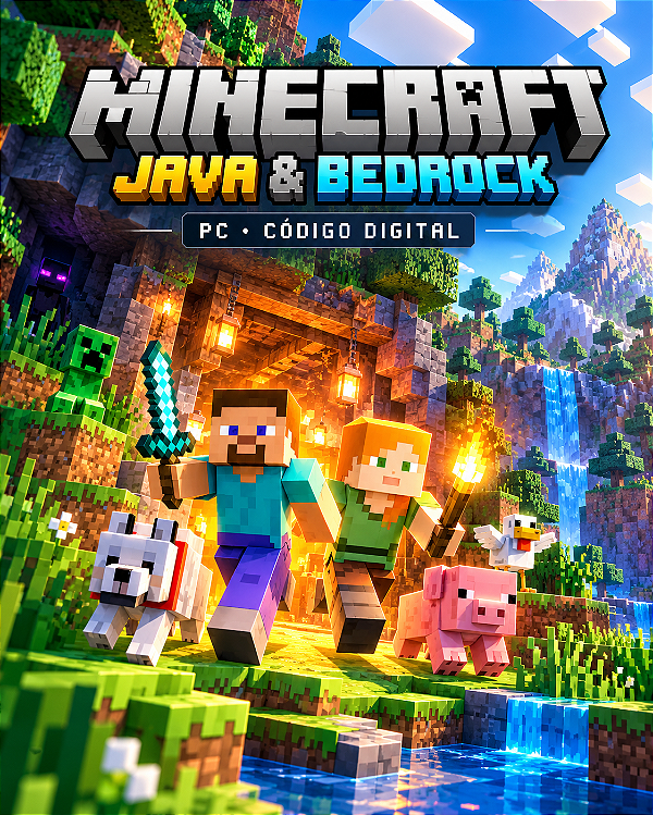 Minecraft Java & Bedrock PC Código Digital