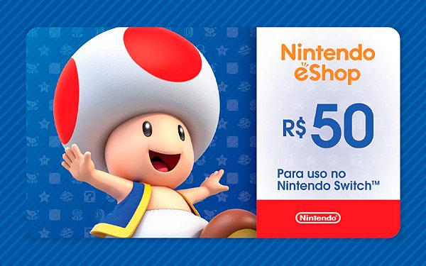 Nintendo E-shop Gift Card R$50