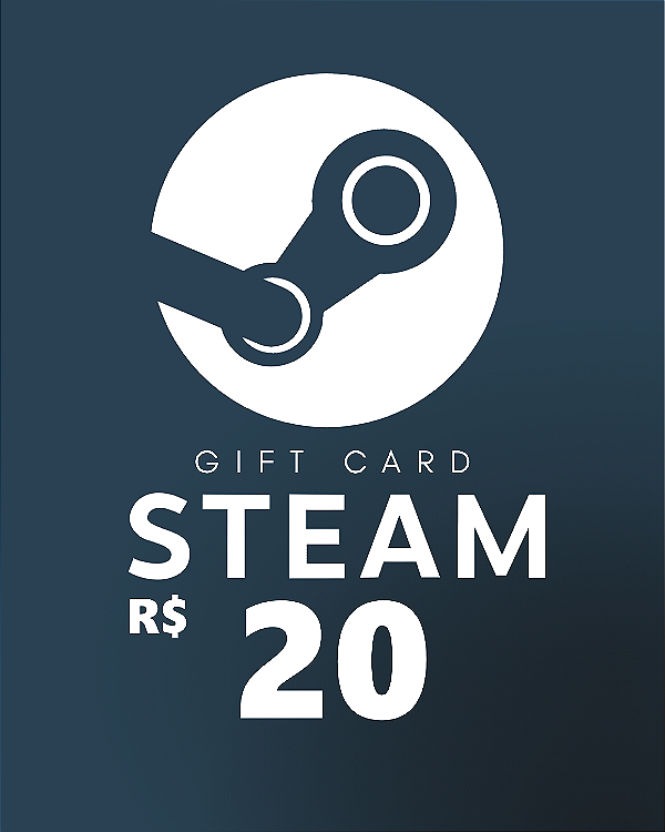 Cartão Steam R$20 Código de Resgate Digital