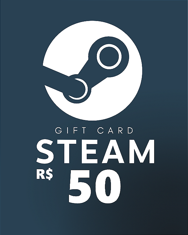 Cartão Steam R$50 Código de Resgate Digital