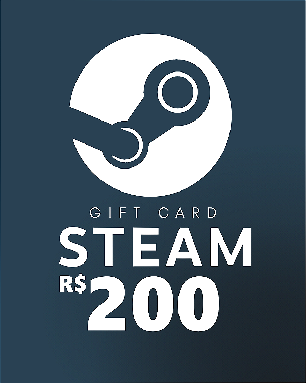 Cartão Steam R$200 Código de Resgate Digital
