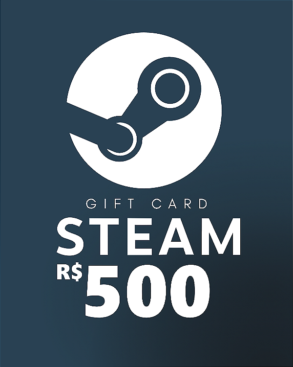 Cartão Steam R$500 Código de Resgate Digital