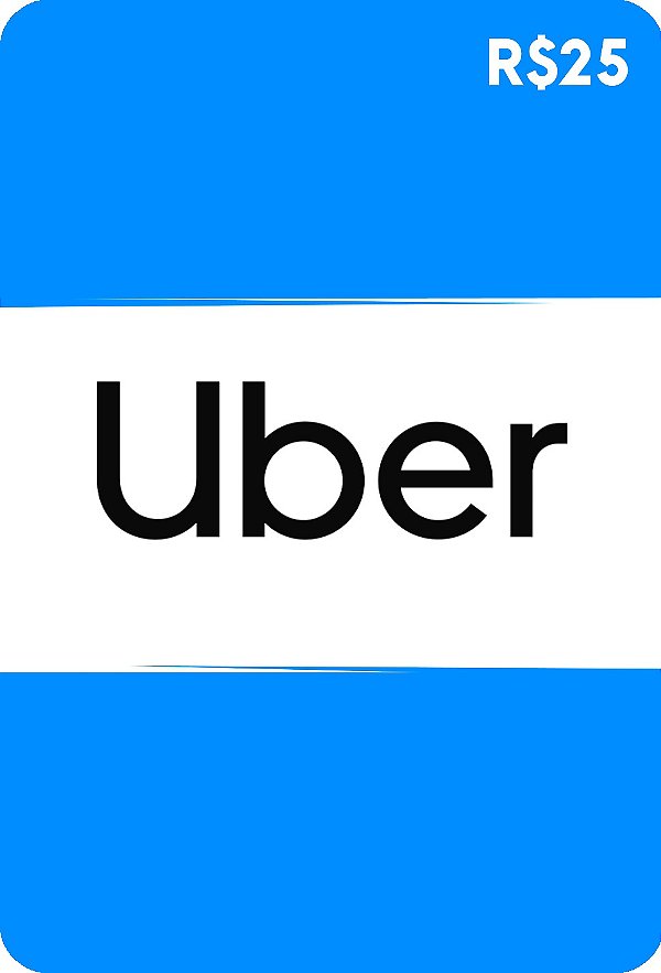 Cartão UBER 25 R$ - Uber card Resgate