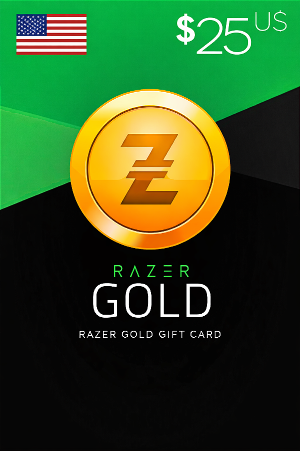 Gift Card Razer Gold - Código de Resgate $25 Dólares