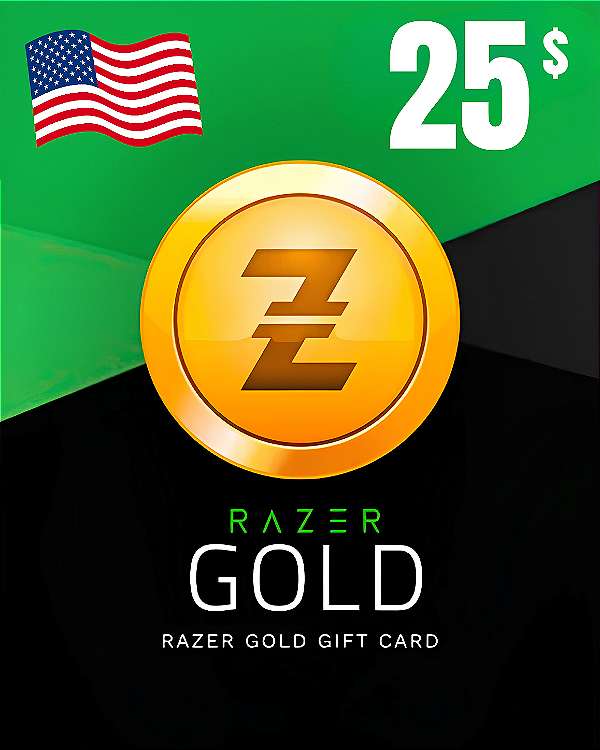 Gift Card Razer Gold - Código de Resgate $25 Dólares