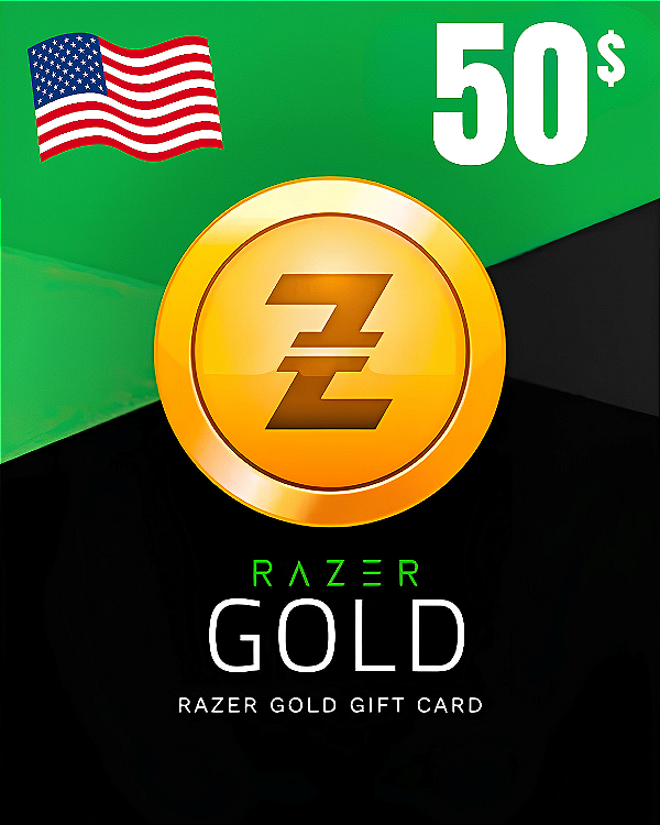 Gift Card Razer Gold - Código de Resgate $50 Dólares