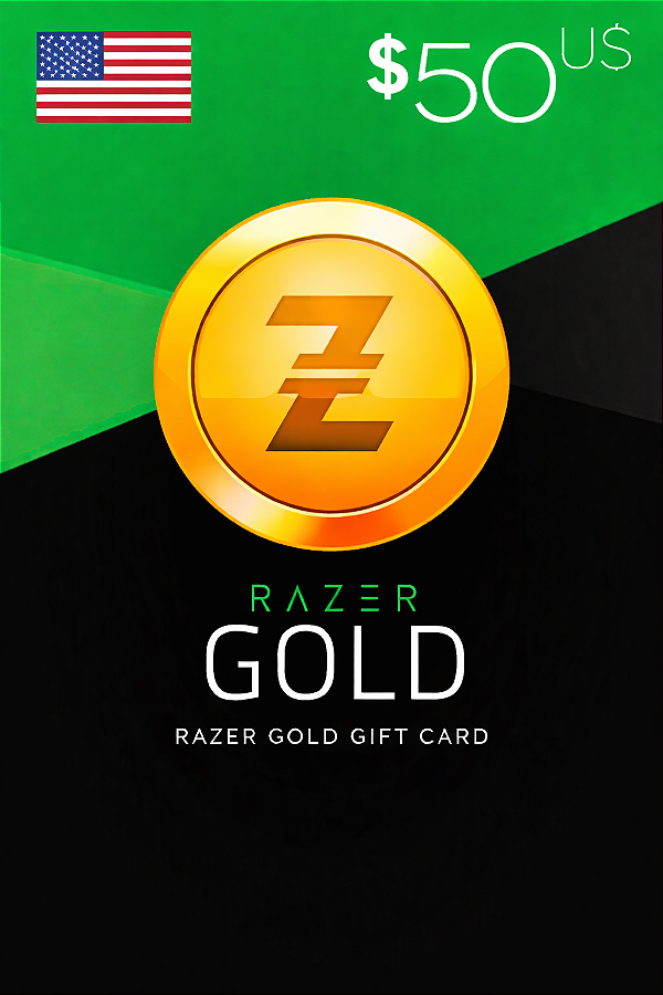 Gift Card Razer Gold - Código de Resgate $50 Dólares