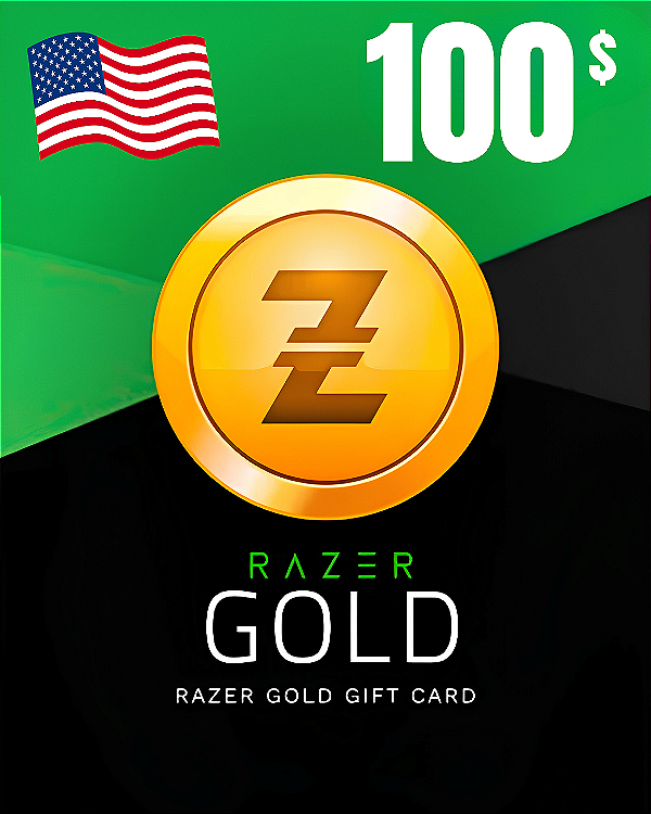 Gift Card Razer Gold - Código de Resgate $100 Dólares