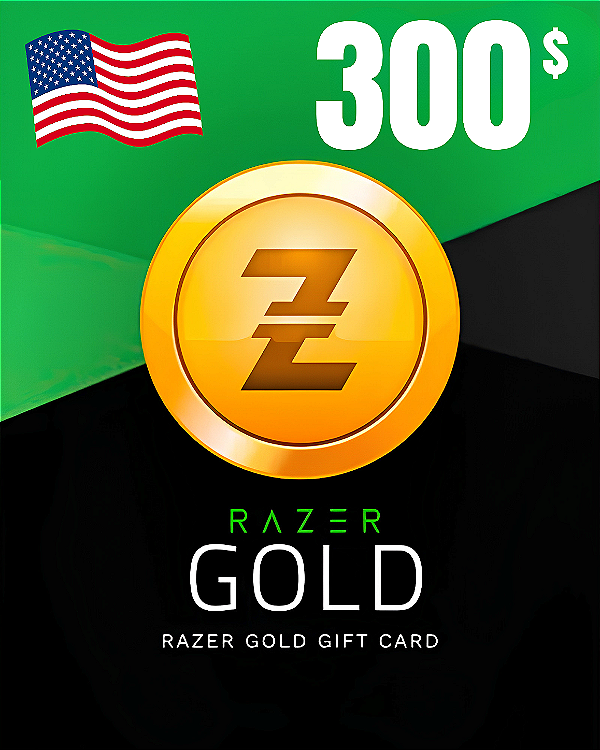 Gift Card Razer Gold - Código de Resgate $300 Dólares