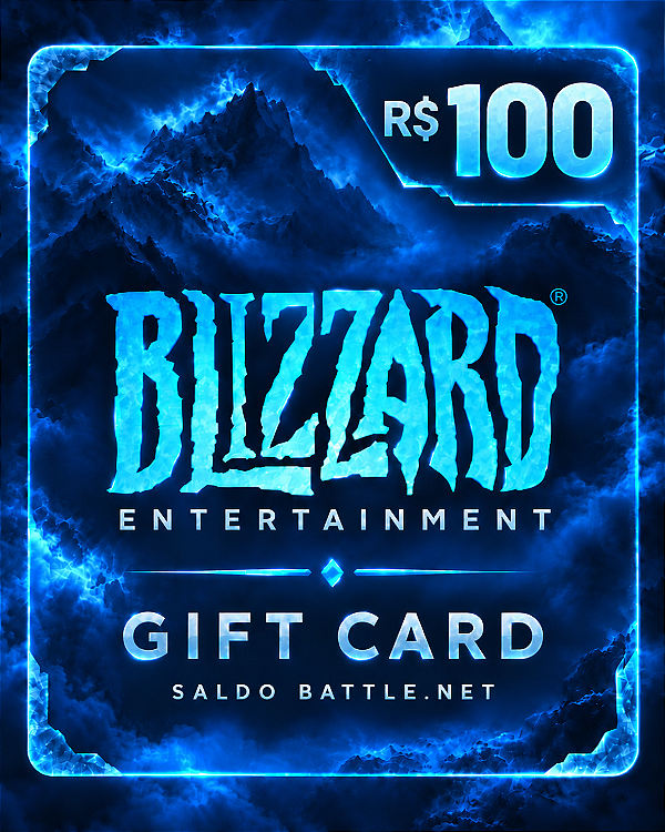 Cartão Blizzard R$100 Código de Resgate Digital