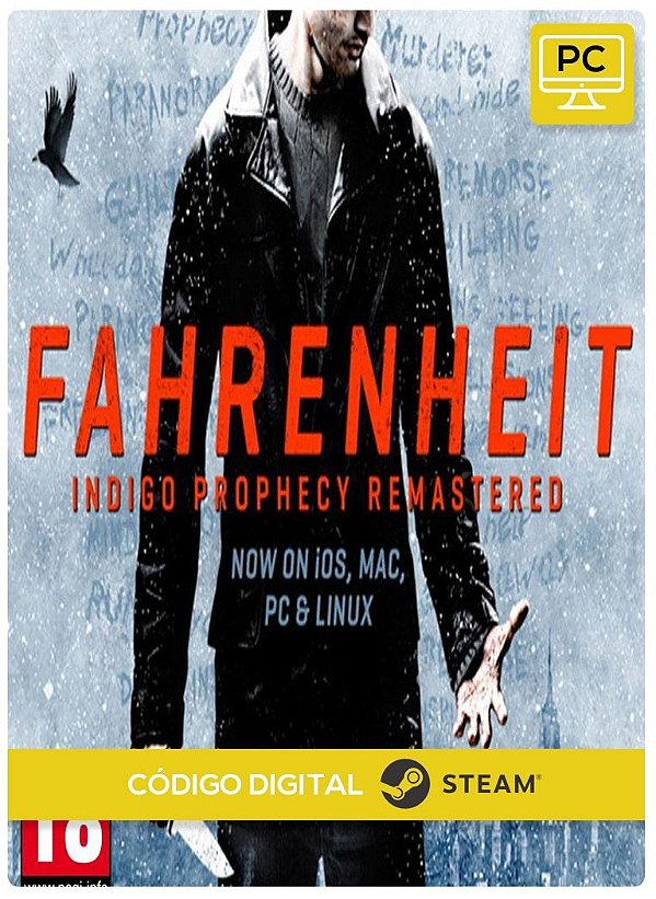 Fahrenheit Indigo prophecy Remastered Steam Código De Resgate Digital
