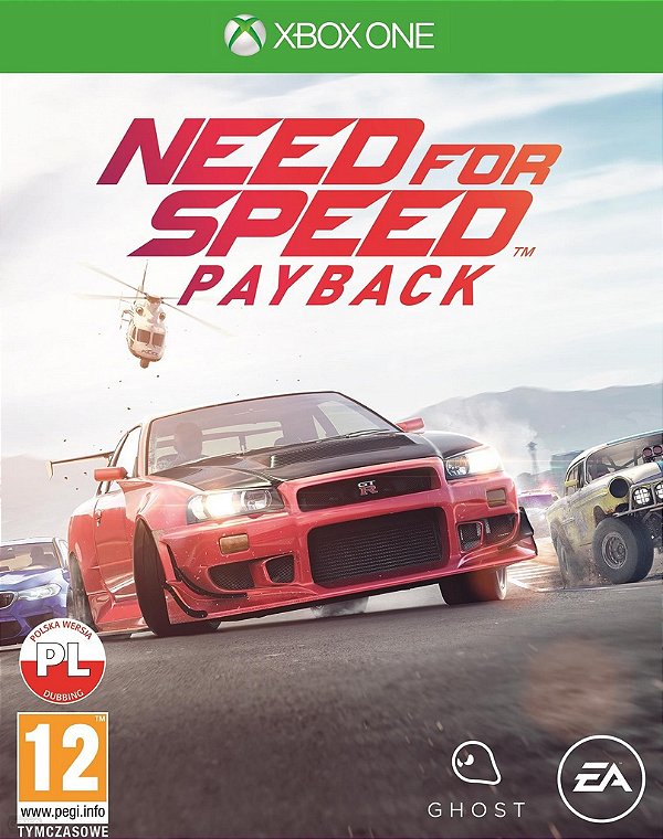 Need for Speed Payback Xbox One Código de Resgate 25 Dígitos