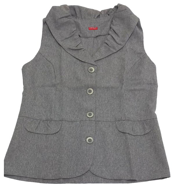 Blazer social feminino cavado melange