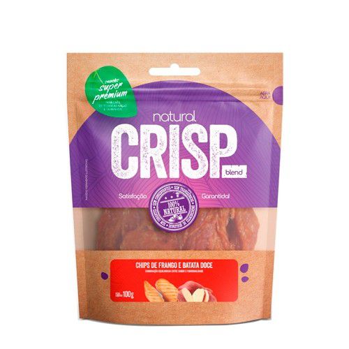 Petisco para Cães Natural Crisp Chips de Frango e Batata Doce 100g