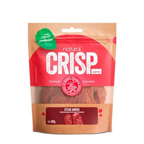 Petisco Natural para Cães Natural Crisp Steak Angus 100g