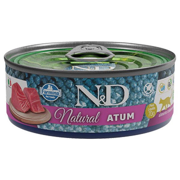 Alimento Úmido para Gatos N&D Natural Atum 70g
