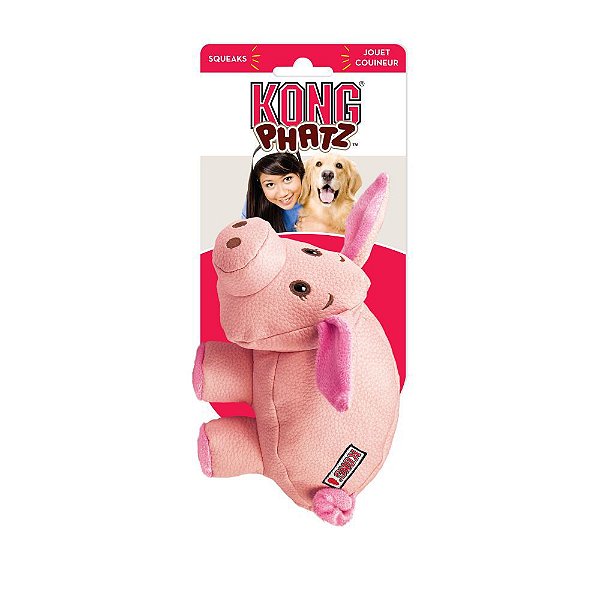 Brinquedo para Cães Kong Phatz Pig Medium