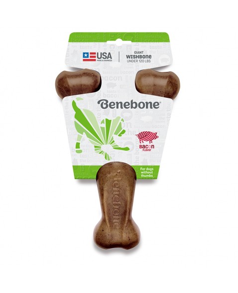 Brinquedo para Cães Benebone Wishbone Bacon M