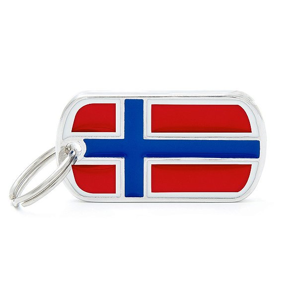 My Family Plaquinha de Identificação Bandeira Noruega
