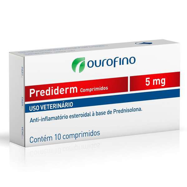 Prediderm 5mg - 10 comprimidos - Ourofino