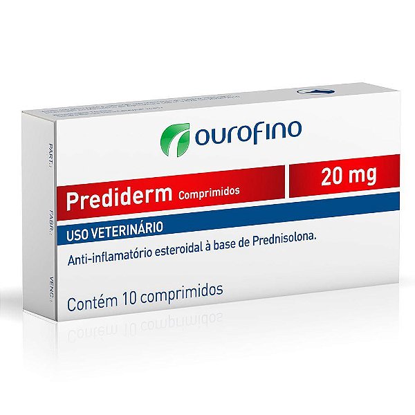 Prediderm 20mg - 10 comprimidos - Ourofino