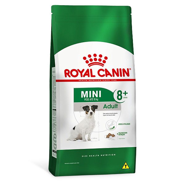 Ração Royal Canin Mini Adult 8+ para Cães Idosos de Raças Pequenas - Frango