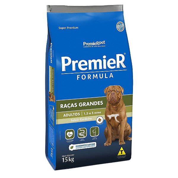 Ração Premier Formula Raças Grandes para Cães Adultos Cordeiro 15kg