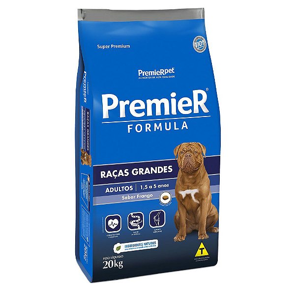 Ração Premier Formula Raças Grandes para Cães Adultos Frango 15kg