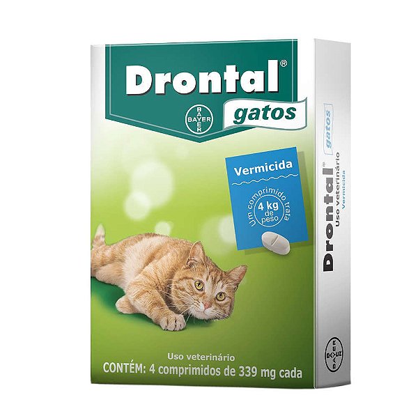 Vermífugo para Gatos Drontal com 4 Comprimidos