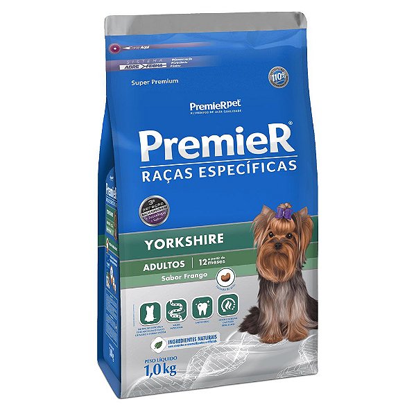 Ração para Cães Premier Raças Específicas Adulto Yorkshire Sabor Frango