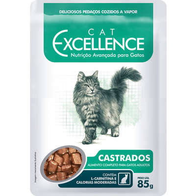 Ração Úmida para Gatos Cat Excellence Adultos Castrados 85g