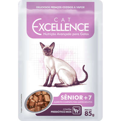 Ração Úmida para Gatos Cat Excellence Senior +7 85g