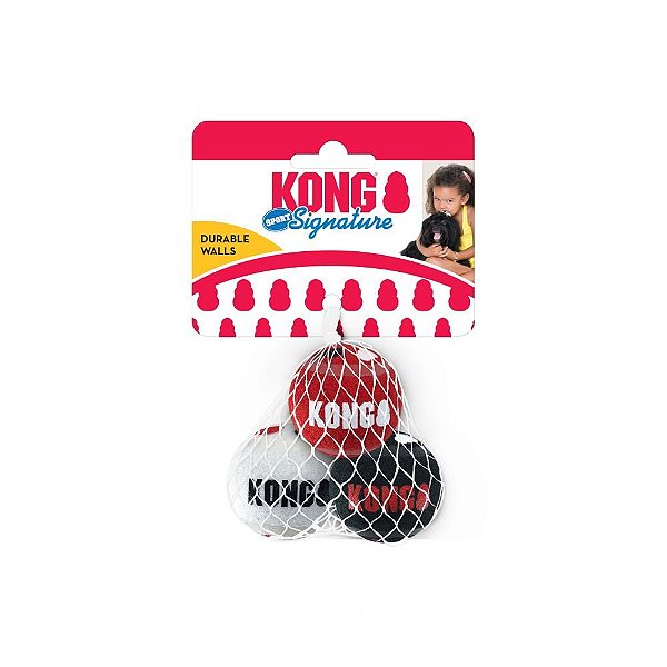 Brinquedo para Cães Kong Signature Sport Balls Small 3 unidades (SKSB32)