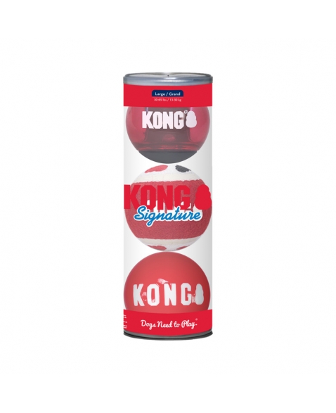 Brinquedo para Cães Kong Signature Balls Large 3 unidades (SKM1)